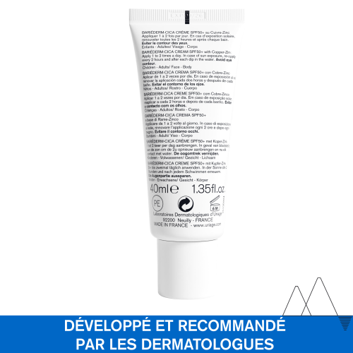 BARIÉDERM-CICA Crème SPF50+ au Cuivre-Zinc