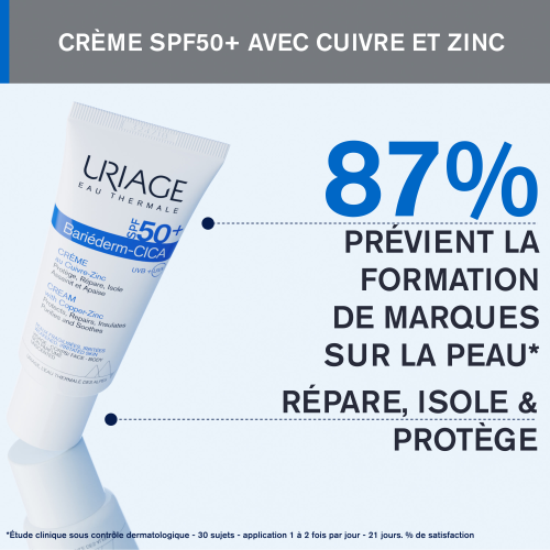 BARIÉDERM-CICA Crème SPF50+ au Cuivre-Zinc