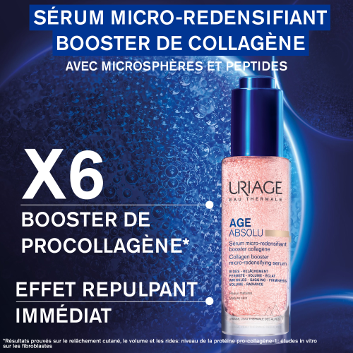 Sérum micro-redensifiant booster collagène Age Absolu - Uriage | Uriage