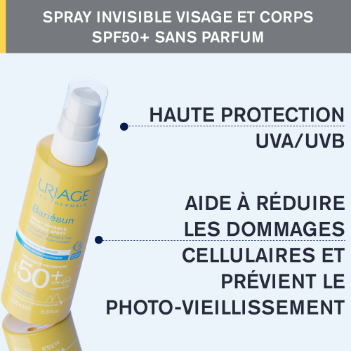 BARIÉSUN - SPRAY INVISIBLE NON PARFUMÉ SPF50+