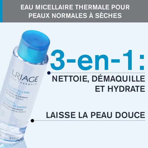 EAU MICELLAIRE THERMALE – PEAUX NORMALES À SÈCHES