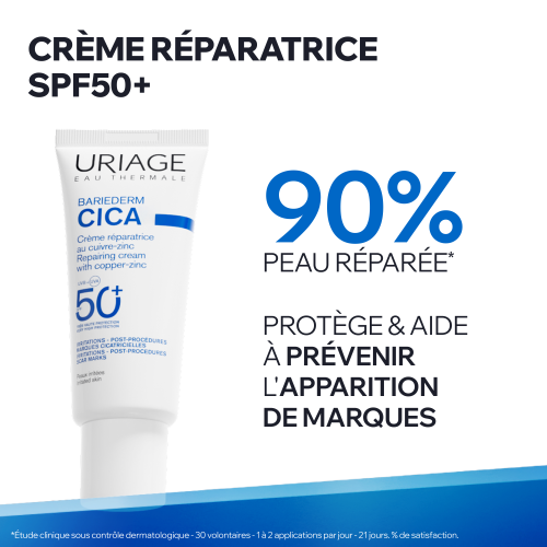 BARIEDERM-CICA - CRÈME RÉPARATRICE AU CUIVRE-ZINC SPF50+