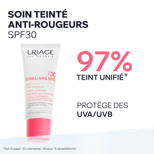 ROSÉLIANE - SOIN TEINTÉ ANTI-ROUGEURS SPF30